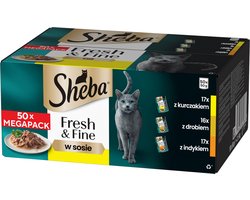 Sheba Fresh & Fine Serie - Kattenvoer - Met Kip - Met Gevogelte - Met Kalkoen