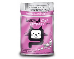 Bazyl AG+ Compact Serie - Reukloze Bentoniet Kattenbakvulling - 20L - Nano Zilver