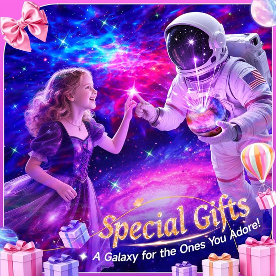 Sterrenprojector Nachtlampje - Galaxy Projector Kinderen - Slaapkamer Sfeer - 15 Kleuren Geluiden - 10 cm Diameter - Veelkleurig van Merkloos — afbeelding 5