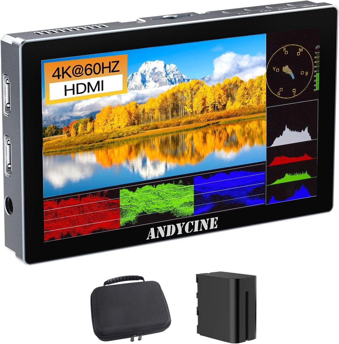 Camera Monitor - Externe Beeldscherm - Filmopnames Monitoren - Hoge Helderheid Touchscreen - 5.5 Inch - Aluminium