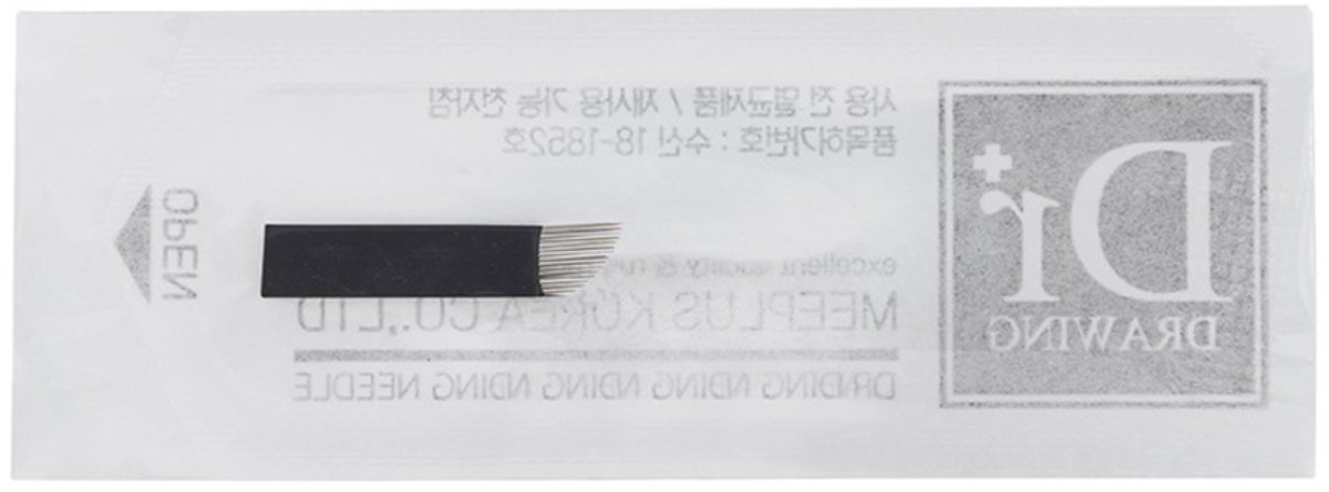Dr. Drawing Microblading Microblades Dual 1625 / 16 mesjes dubbele rij 20 stuks
