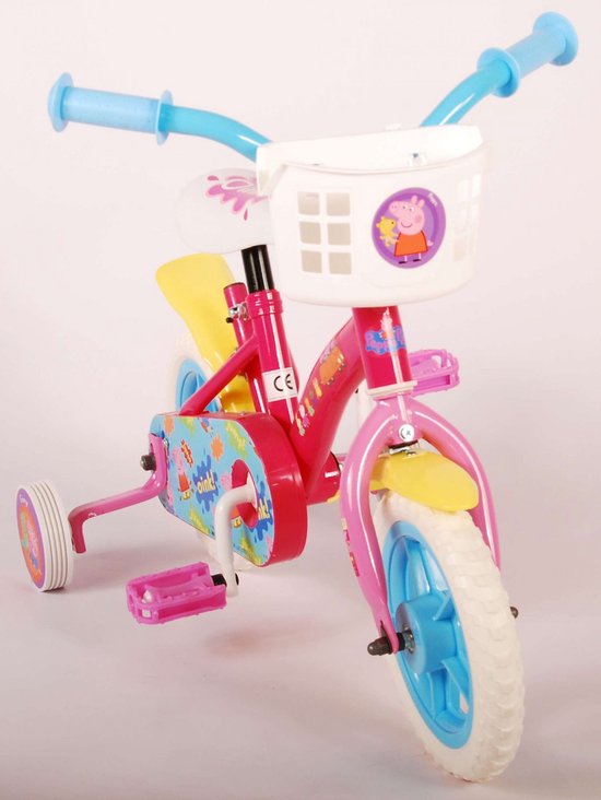 Peppa Pig Kinderfiets - Meisjes - 10 inch - Roze/Blauw - Doortrapper van Peppa Pig — afbeelding 5