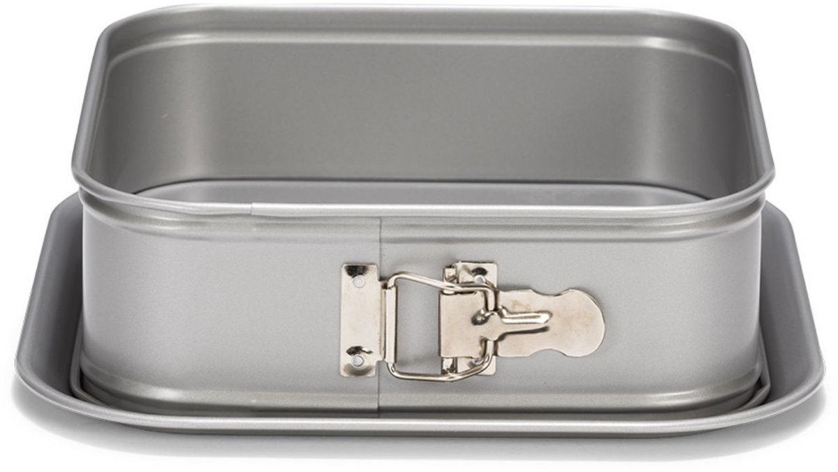 Patisse Springvorm Vierkant  24 Cm Staal Zilver- Cakevorm
