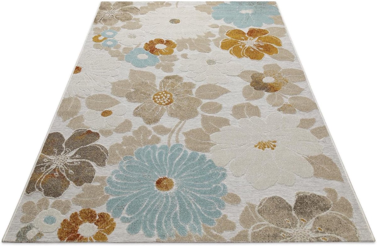 CLVP® Buitentapijt - Modern & Weerbestendig - UV-Bestendig -Strandbloem
