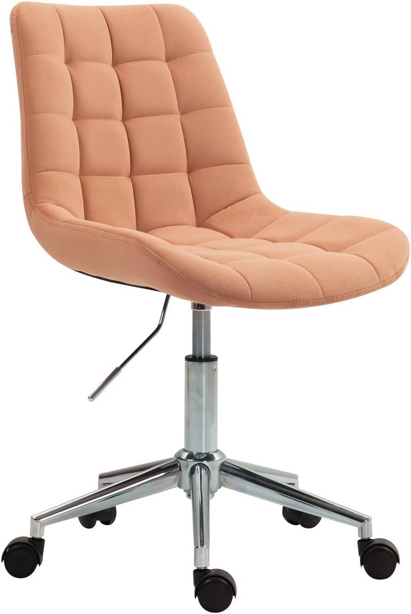Kinderbureau Stoel - Draaistoel Velvet - Leren en Spelen - In Hoogte Verstelbaar - 54 x 50 x 92 cm