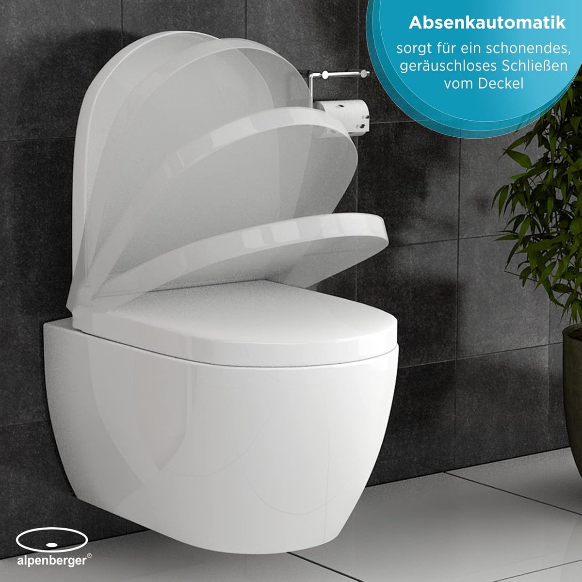 Wandtoilet Zonder Spoelrand - Hangend Bidet Toilet - Hygiënisch Reinigen - Softclose Mechanisme - 52 x 37 x 40 cm