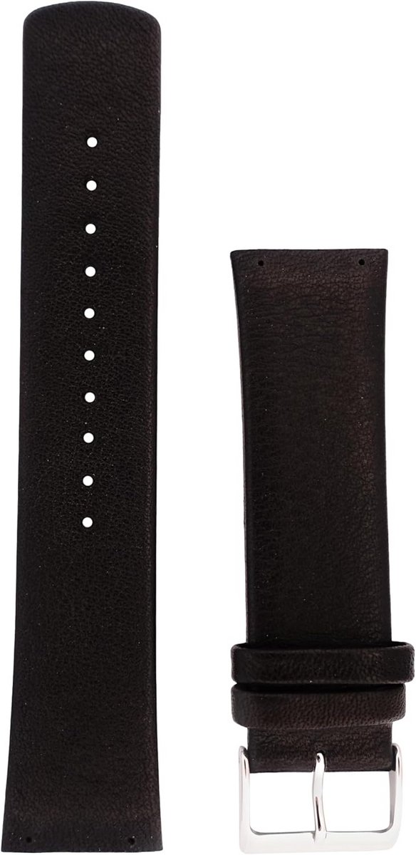 Horlogeband Leer - Reserveband Heren - Vervangen Band - Origineel Onderdeel - 20 mm Breed - Zwart