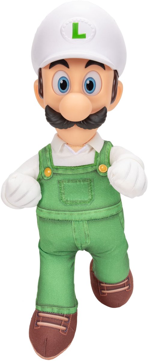 Super Mario Galaxy Film – 38 cm beweegbare Fire Luigi pluche figuur