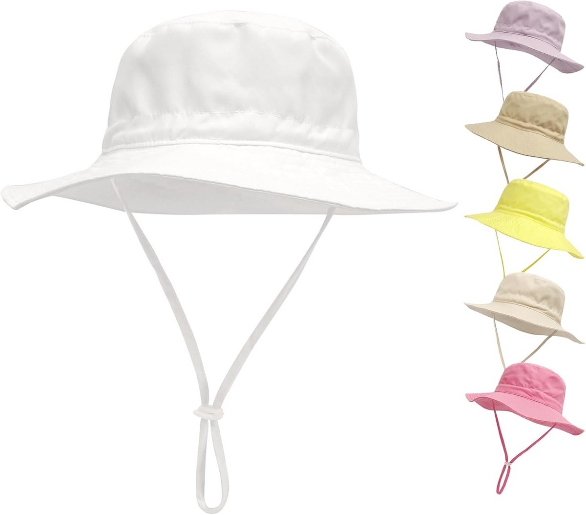 Baby Zonnehoed - Kinderen Bucket Hat - Strand en buiten - UPF 50+ bescherming - 44-54cm hoofdomtrek