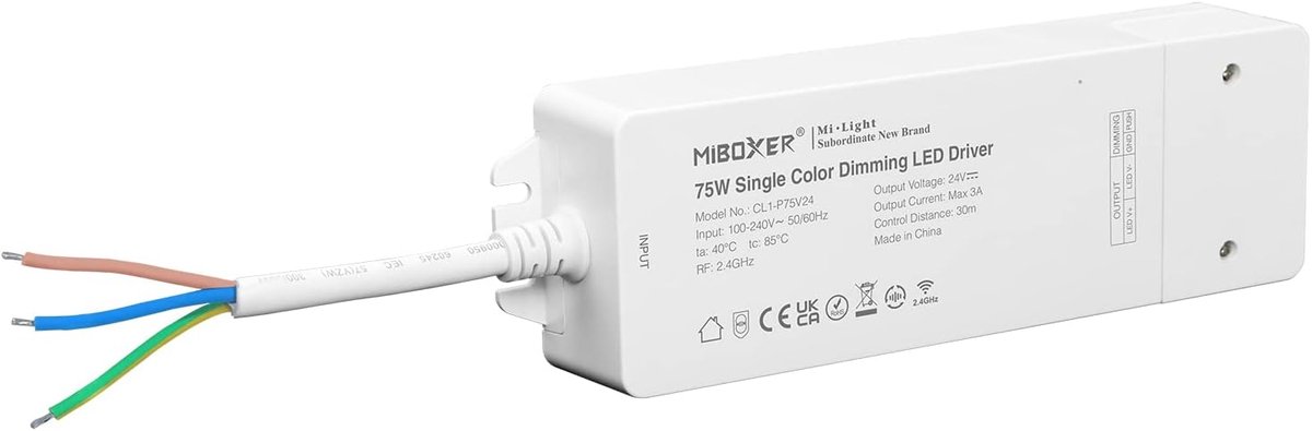 LED Driver - Dimmer Controller - Verlichting Instellen - 2.4GHz Afstandsbediening - 75W 24V