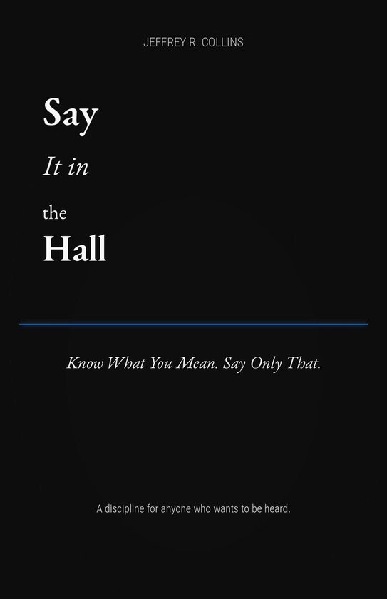 Say it in the Hall - cover