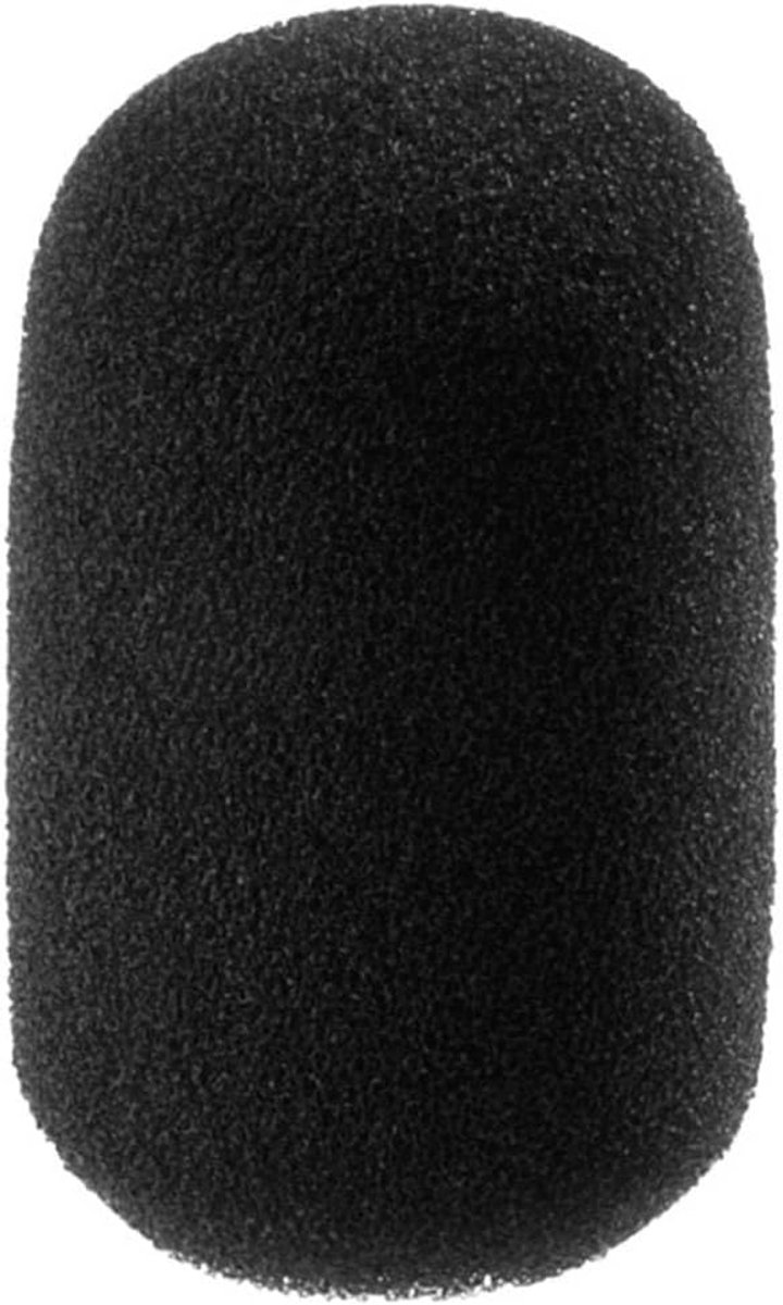 Microfoon Windkap - Schuimhoesje - Geluidsopname - Compact Ontwerp - 18x32 mm - Zwart