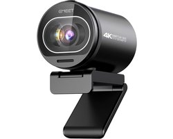 4K Webcam - PC Camera - Online Vergaderen - Snelle Autofocus - 7x7cm - Zwart