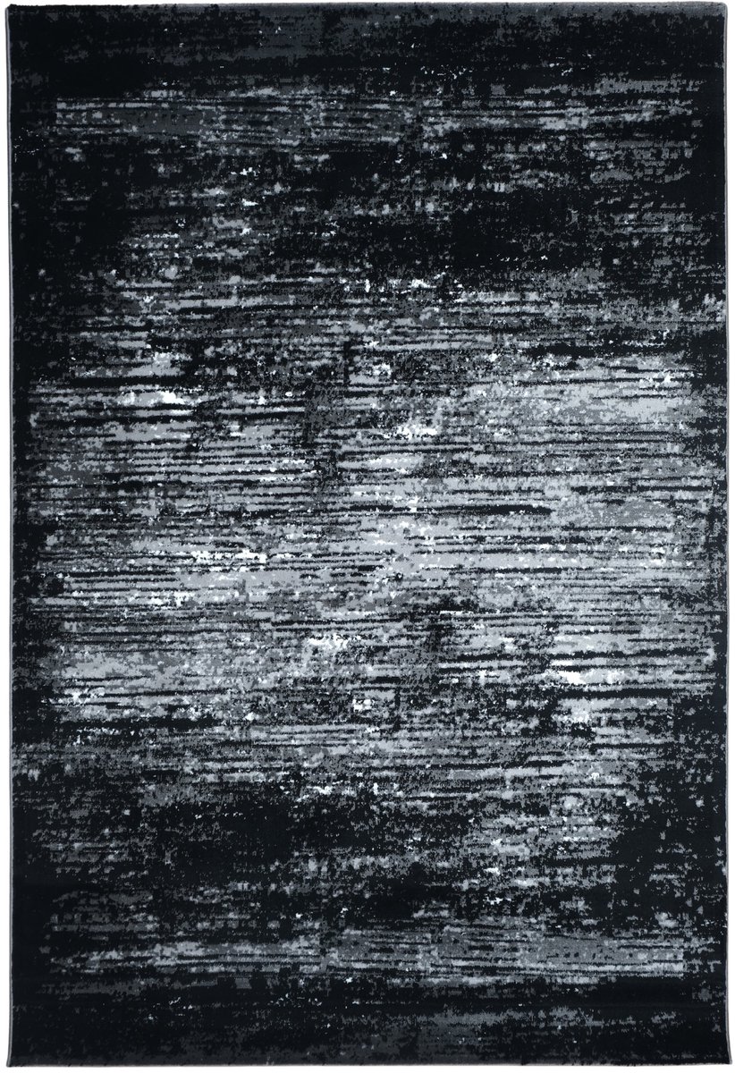 Blanca Vloerkleed – Laagpolig Vloerkleed Vintage – Zwart – 160x230 cm