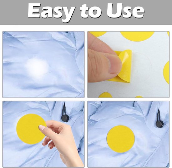 Reparatietape Set - Kleding Herstel - Buiten Kleding - Zelfklevend Waterdicht - Rond Ovaal - Geel van Merkloos — afbeelding 4