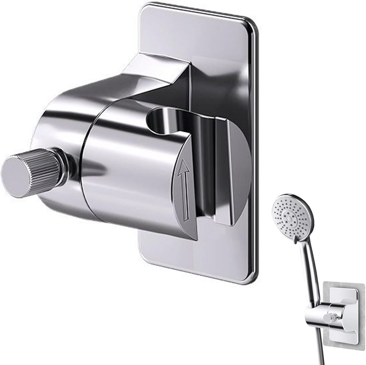 Douchehouder - Zelfklevend - Handdouche Bevestigen - 360 Graden Verstelbaar - 9 x 8 x 127 