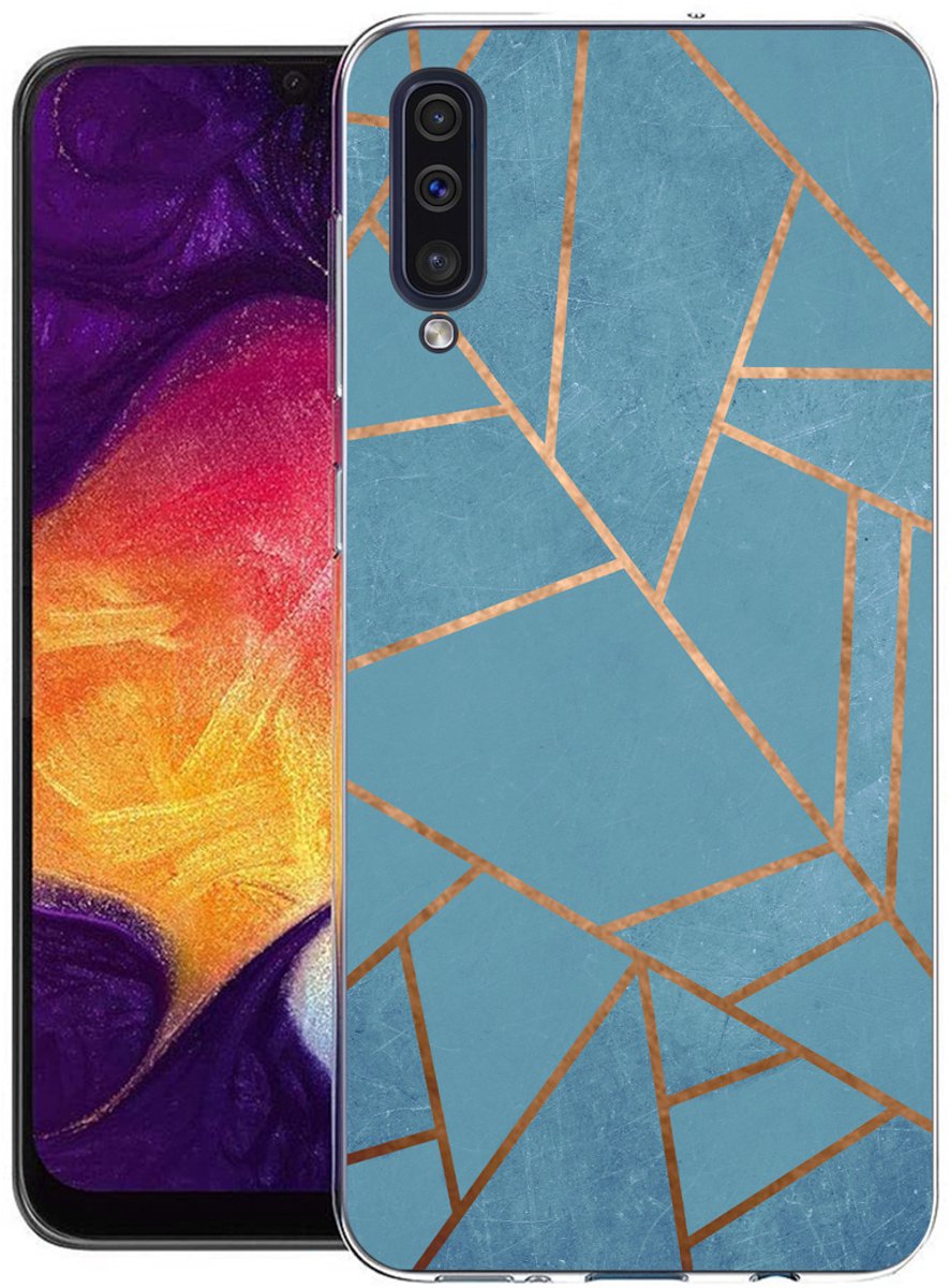 imoshion Hoesje - Geschikt voor Samsung Galaxy A30s / A50 - Design hoesje - Blue Graphic