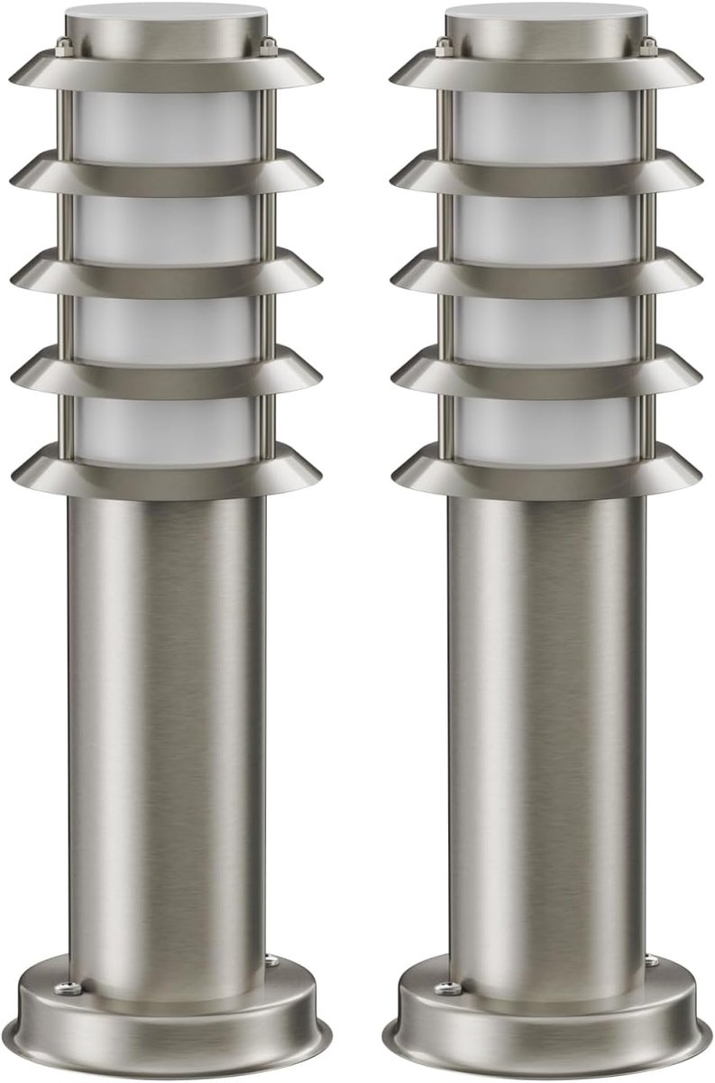 Padverlichting Roestvrij Staal - Buitenlampen Tuin - Veilige Oprit - IP44 Sfeerverlichting