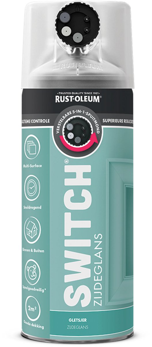 Rust-Oleum Switch Spuitbus Verf Zijdeglans 400ml - Gletsjer