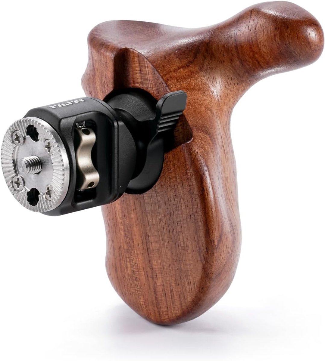 Camera Handvat - Houten Greep - Stabiliseren Opnames - Verstelbare Rosette - 19 x 14 cm - Zwart