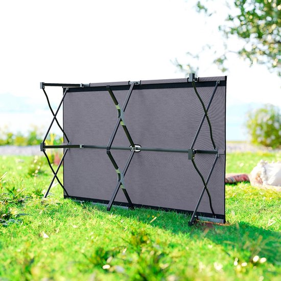 Tweepersoons Campingbed Opvouwbaar - XL Luchtbed voor Vakantie en Festivals - 193x125cm Grijs van Tweepersoons. — afbeelding 5