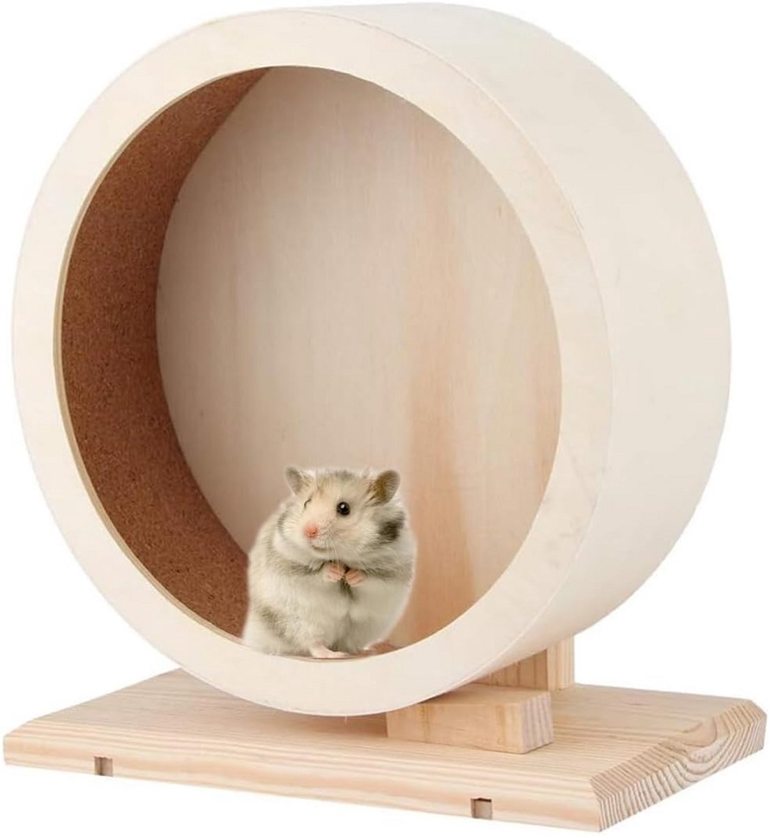 Houten Loopfiets voor Hamster en Kleine Knaagdieren (15 cm) met Anti-Slip