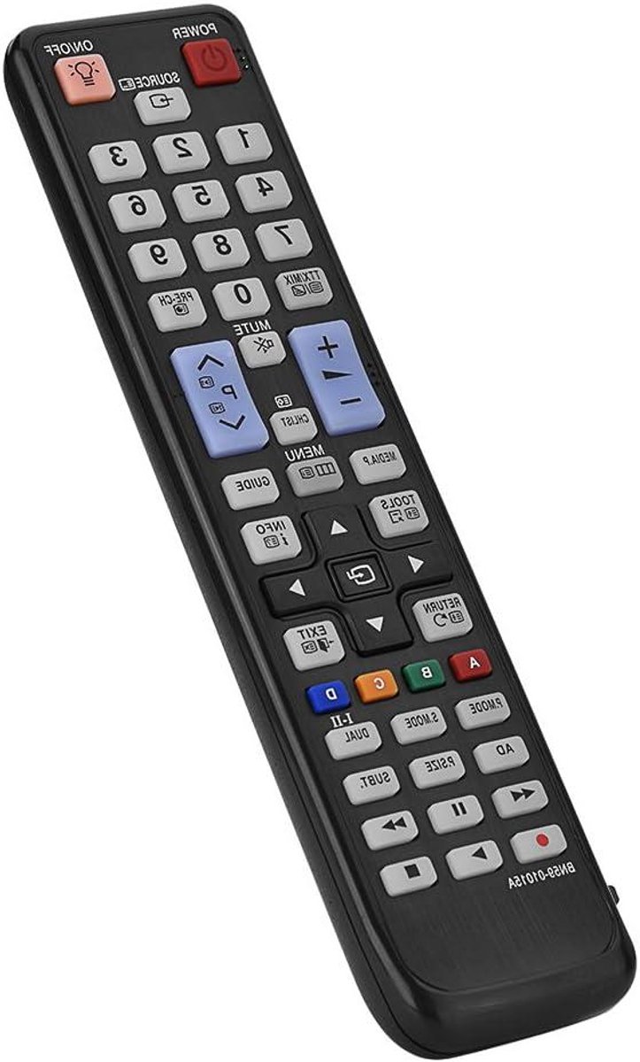 Universele vervangende afstandsbediening voor Smart TV - 01015A - Programmeerbaar - Zwart