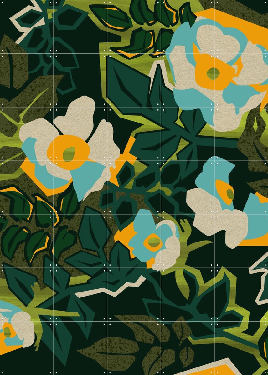 IXXI Wild Roses, Megan Gallagher & Van Gogh 21st Century - 100 x 140 cm - Gratis ophangtool - Grote wanddecoratie en posters - Klassiek, Illustraties