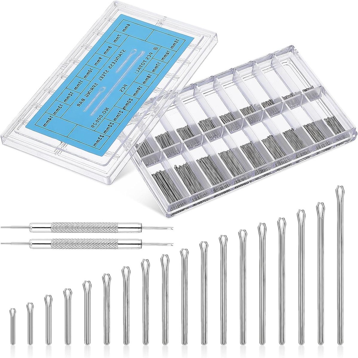 360 stuks pennen voor horlogebanden en reparatie, gereedschapset met veerpennen - horlogeband reparatie horlogegereedschap