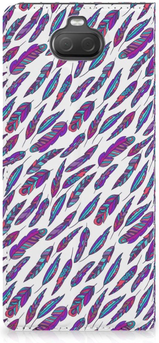 Sony Xperia 10 Hoesje met Magneet Feathers Color