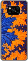 Coque de téléphone compatible avec Xiaomi et Poco X3 NFC - Feuilles - Art - Psychédélique - Coque de téléphone en Siliconen Coque de téléphone