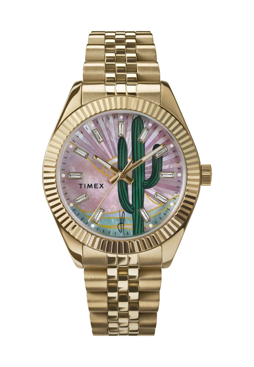 Timex Timex X Jacquie Aiche Quartz Analoog Horloge Gouden Toon Case: 100% Stainless Steel | Armband: 100% Stainless Steel 36 mm TW2Y45100YH