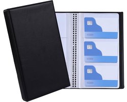 Business Card Holder voor 480 Cards - Space Saving Business Card Folder voor Office - PU Leather - Business Card Book - Loyalty Cards - Credit Cards - Zwart