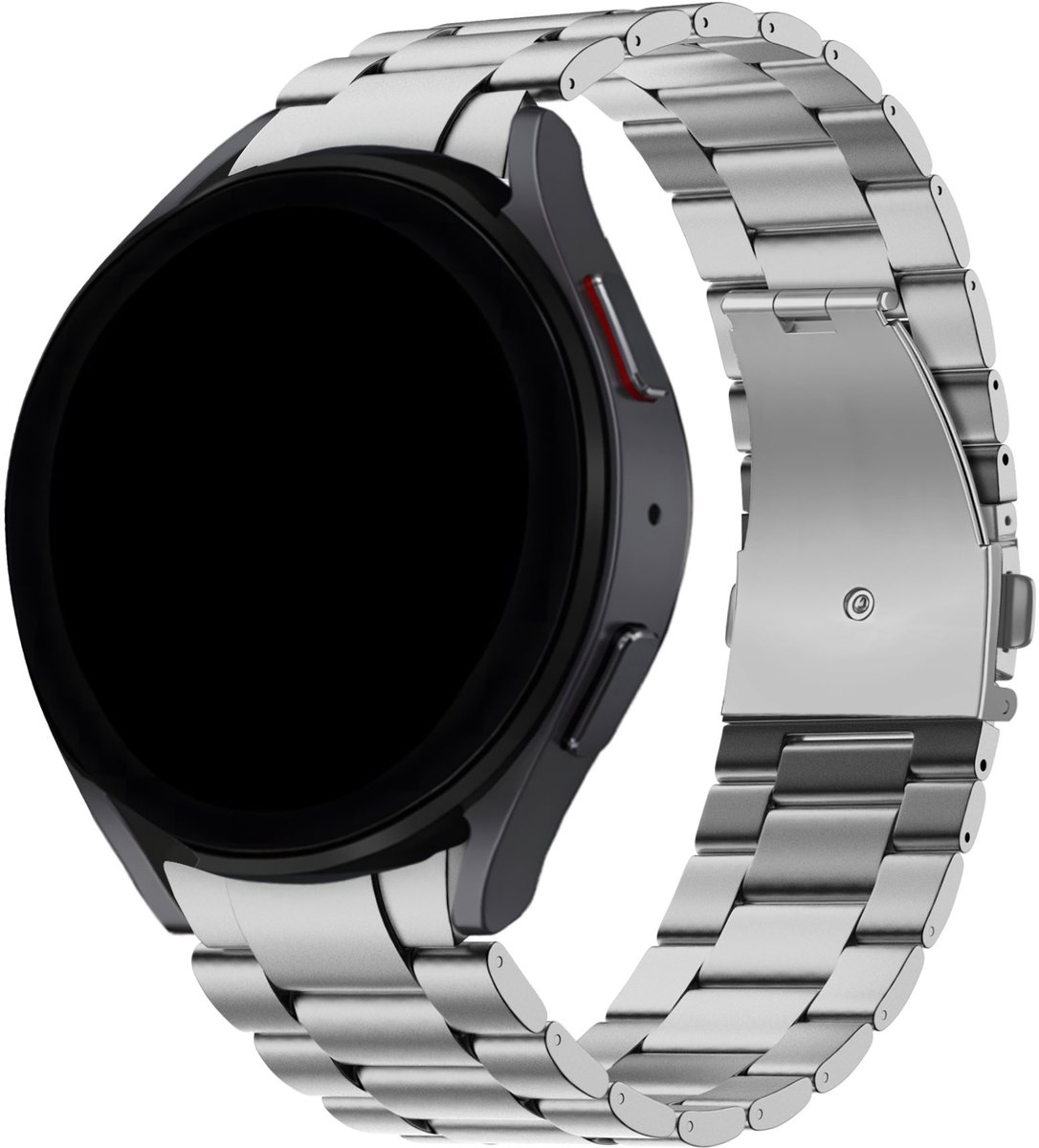BALR titanium band geschikt voor Samsung Galaxy Watch titanium band (zilver) – Geschikt voor Galaxy Watch 4 / 5 / 6 & Classic – Ultralicht en stijlvol horlogebandje van echt titanium met veilige vouwsluiting