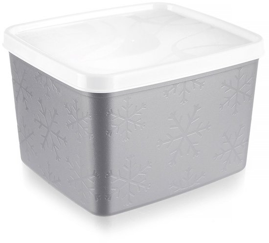 Voedselcontainer met Deksel Grijs 1,1 l - Vershoudbakjes - Vershouddoos - Bakjes - Diepvriesbakjes - Vershouden