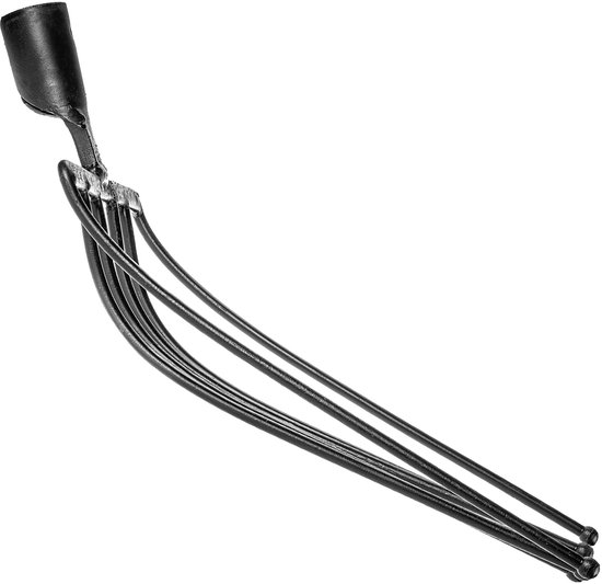 KADAX Aardappelvork zonder steel, raapvork van robuust staal, steenvork, aardappelvork, steenvork, draadvork, spatvork, hooivork, grafvork (zwart 6 tanden) — afbeelding 2