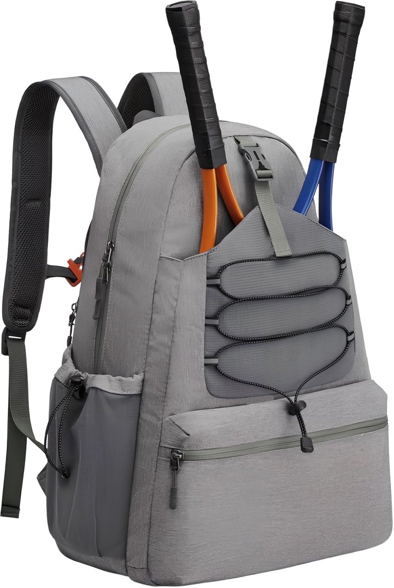 Unyqoos® Tennis- en Badmintonrugzak met Schoenenvak, Grote Capaciteit voor Sportuitrusting en Accessoires