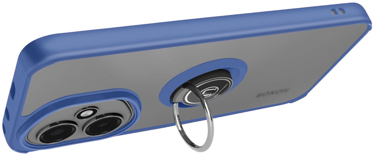 Avizar Etui Geschikt voor Honor 400 met ringhouder en magnetische sluiting, Blauw