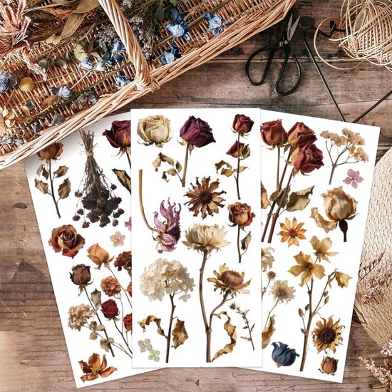 OLYCRAFT 3 stks/set kosmische rozen wrijven op transfers voor meubels en ambachten 15 x 30 cm roos decor transferstickers bloem wrijven op stickers voor houten meubels scrapbooking huisdecoraties