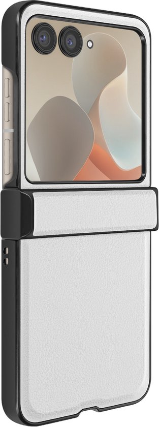 Étui de protection Avizar pour Motorola Razr 60 et 50 5G avec charnière, Wit