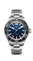 Hanhart Aquasphere Ocean Fade - Horloge - zwarte rand lunette - stalen band - 42 mm