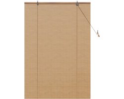 vidaXL - Rolgordijn - Bruin - 100 - x - 160 - cm - Bamboe