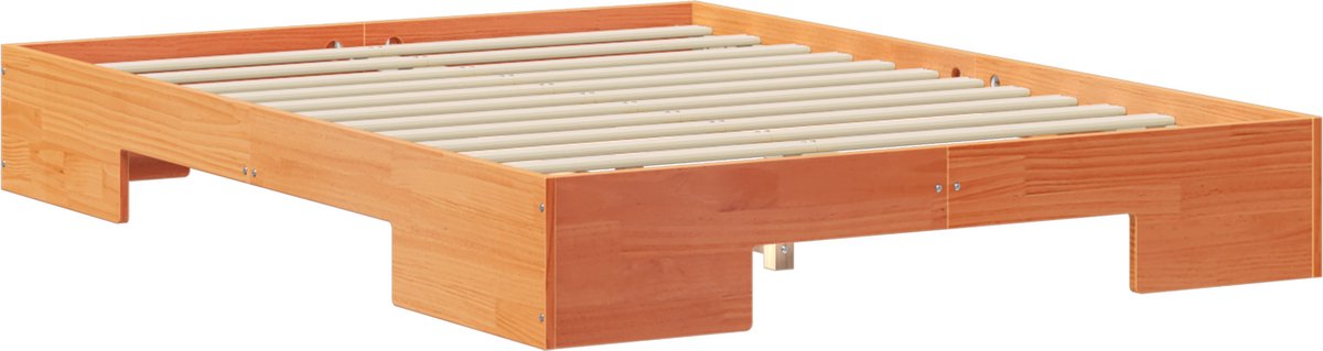 vidaXL - Bedframe - Bruin - 140 - x - 190 - cm