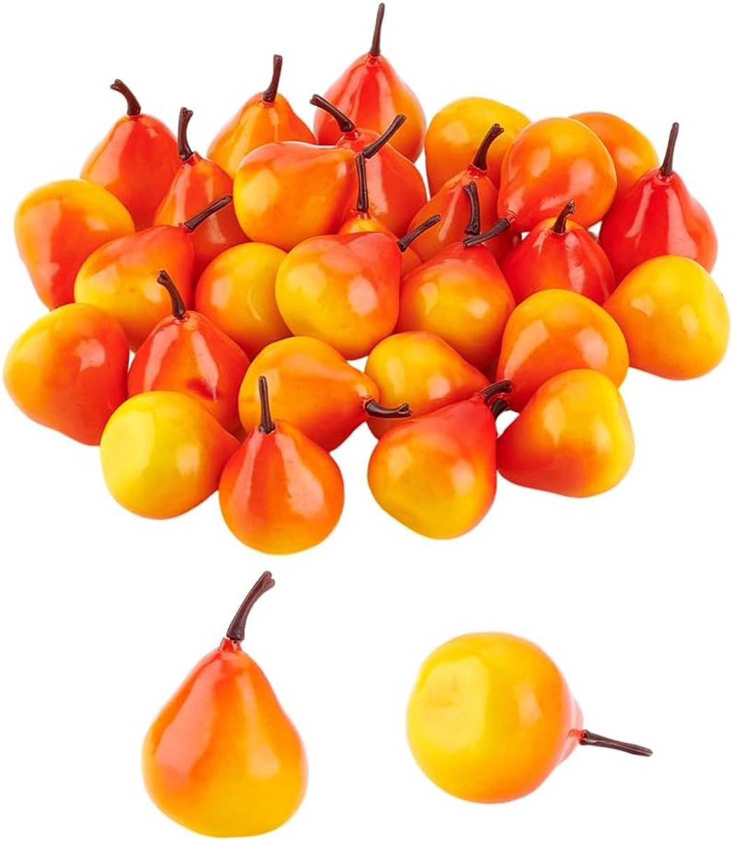 PandaHall 24 stks Mini Fake Fruit, 6 Stijlen Kunstmatige Fruit