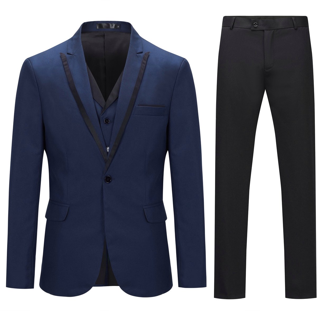 Allthemen Slank Driedelig Herenpak - Colorblock - M