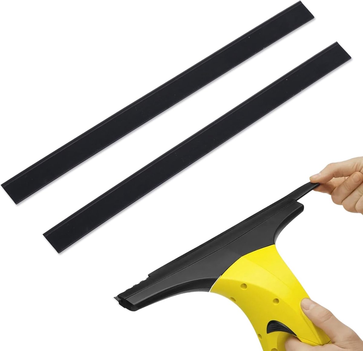 Geschikt voor 4 stuks vervangende rubberen lippen voor Karcher Window Vac-bladen, professionele raamwisser,