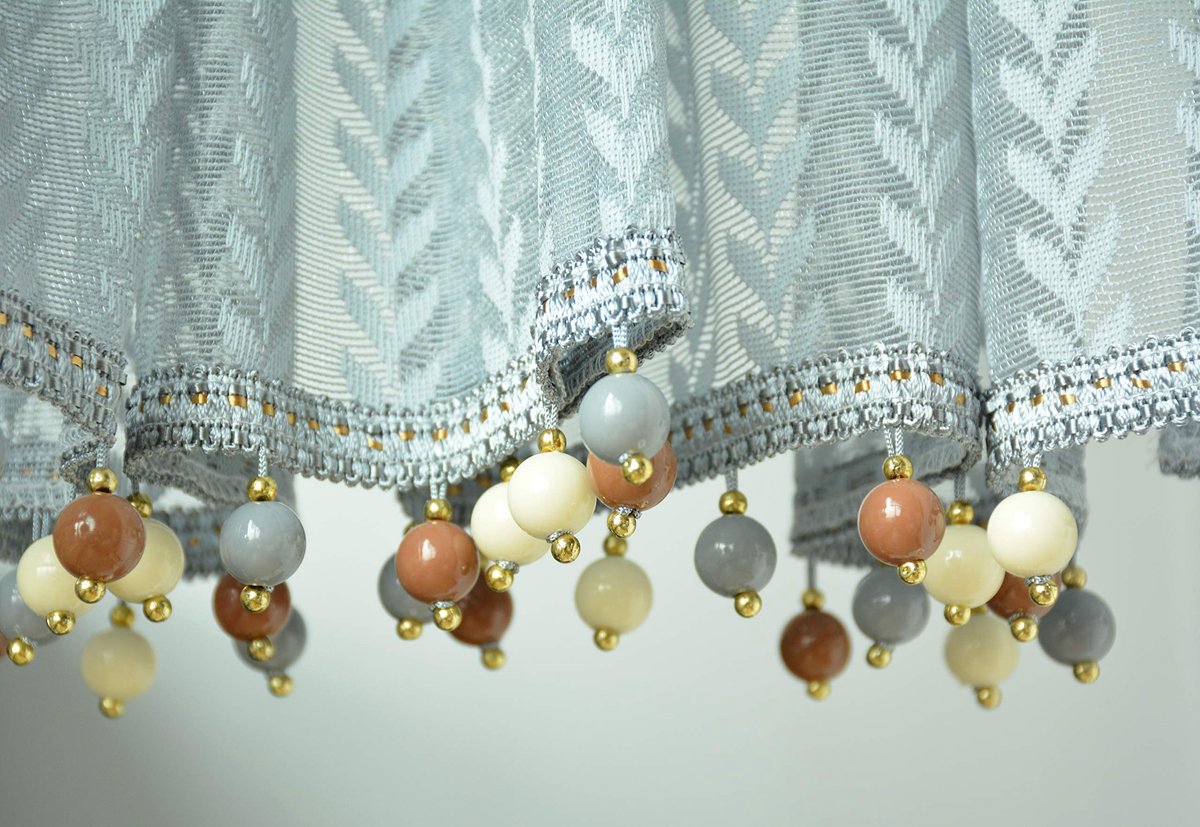 Ibenzoa Vitrage Gordijnen in Transparante Voile met Elegant Patroon voor Keuken en Woonkamer Stangdoorgang wit