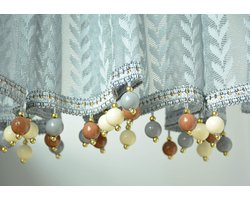 Ibenzoa® Vitrage Gordijnen in Transparante Voile met Elegant Patroon voor Keuken en Woonkamer
