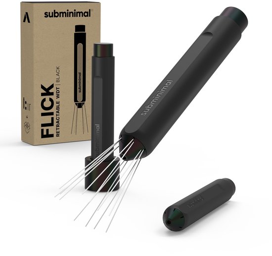 Subminimal - Outil Flick WDT - Outil de distribution d'espresso - Pour préparation de palets - Zwart