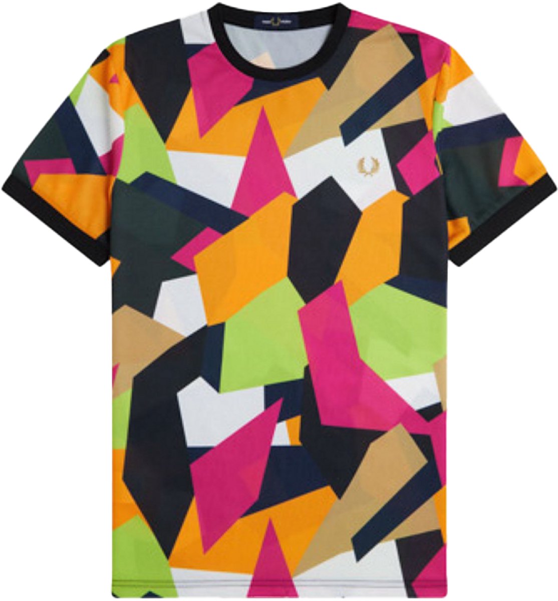 Fred Perry On Court Printed T-Shirt Blauw